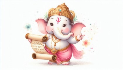 Celebrating ganesh chaturthi colorful ganesh illustration digital art festive atmosphere whimsical style
