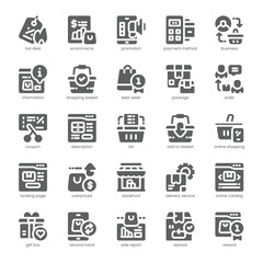 Online Store Icon pack for your website, mobile, presentation, and logo design. Online Store Icon solid design. Vector graphics illustration and editable stroke.