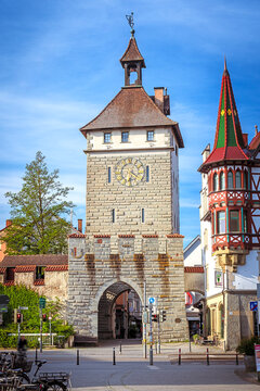 Famous historic Schnetztor gate, a section of the former city wall of Constance (Konstanz), on Lake Constance (Bodensee) in Baden-W&uuml;rttemberg, Germany