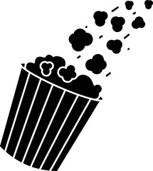 Popcorn icon set.bucket box cinema concept. vector icon can be used for watching movie take away food snack. popcorn symbol template for graphic and web design collection logo vector illustration.