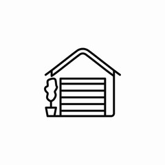 cozy cabin icon sign vector