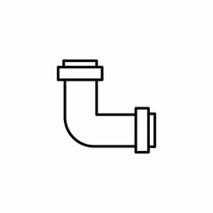 elbow pipe icon sign vector