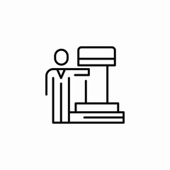 employee training icon sign vector