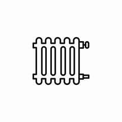 old fashioned radiator icon sign vector