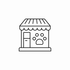 pet grooming salon icon sign vector