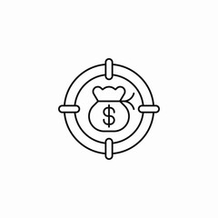 target profit icon sign vector