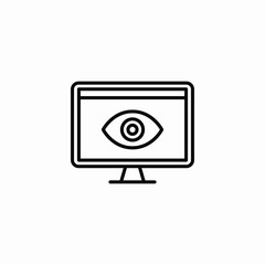 website monitoring icon sign vector