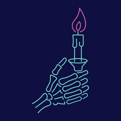 Skeleton Hand Candle