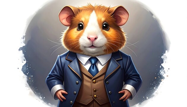 Cute hamster in a suit (1) - Powered by Adobe
