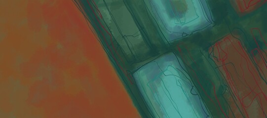 Abstract image for printing. Picture for modern interiors. The picture is painted by hand on a tablet. © neurostructure