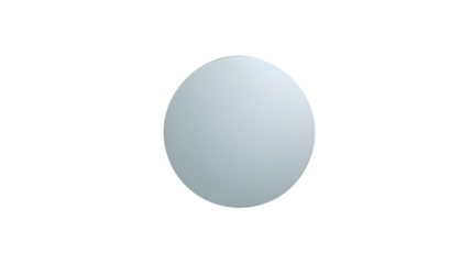 A simple, isolated on transparent background, and clean sphere on a white surface