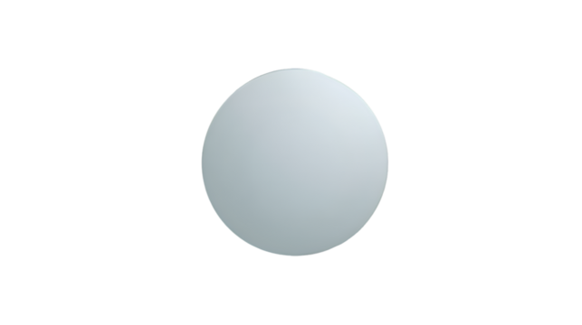 A simple, isolated on transparent background, and clean sphere on a white surface
