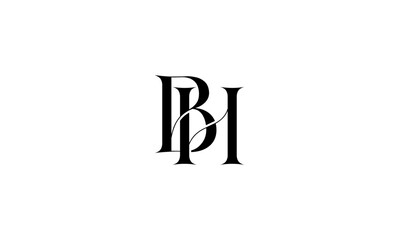 BH initial letters, monogram logo