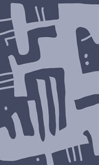 Minimal abstract image for printing. The picture fits modern interiors. The picture is painted by hand on a tablet.