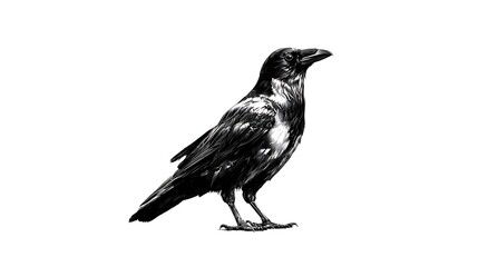 Obraz premium Crow pop art style white background