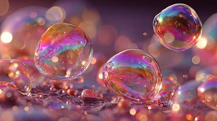 Naklejka premium Abstract soap bubbles in motion