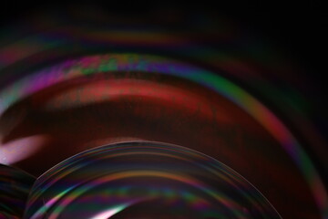 Multicoloured chemical liquid surface, phenomenal abstract photography, interference pattern, glossy reflection