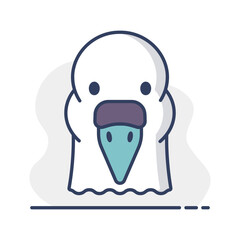 Dove icon. Animal head vector symbol