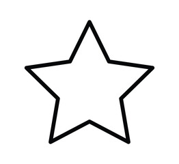 star icon outline vector illustration