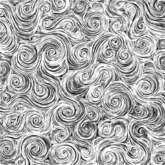 Obraz premium Abstract swirl pattern vector seamless design for textile background and surface decoration artwork art