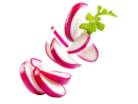 Radish slice Pile falling 