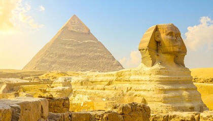 Ancient Egyptian Sphinx and Pyramid (1)
