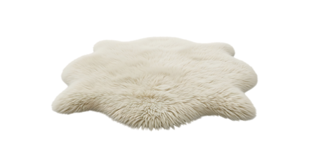 Luxurious ivory sheepskin rug adds cozy elegance to any space, perfect for soft textures and inviting home decor projects