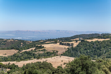State Route 35 (SR 35), Skyline Boulevard. Santa Clara Valley Vista Point, San Mateo County,...