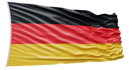 Fototapeta premium Germany National Flag Realistic 3D Render Transparent PNG Isolated