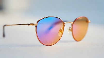 modern minimalist sunglasses on white backdrop focusing on creative frame design