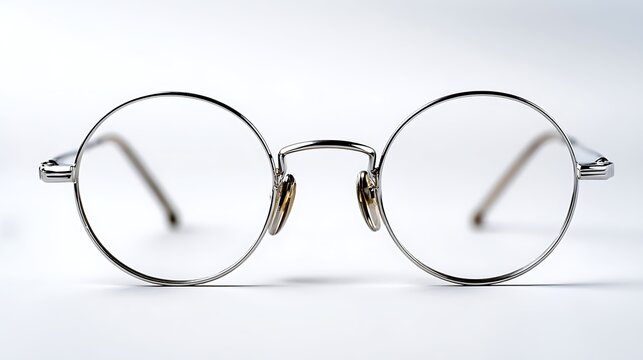 sleek minimalist glasses on white background highlighting clean design