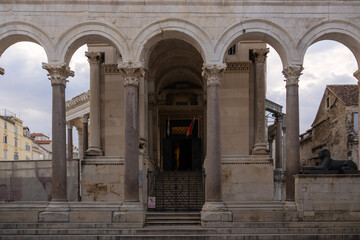 Roman Archway Leading to Diocletian's Palace in The Old Town, Split, Croatia
