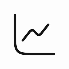 chart ascending icon sign vector