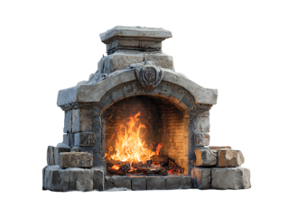  Winter Fireplace