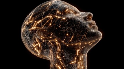 3d model representation of innovative digital art in virtual space