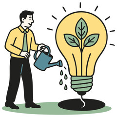 Renewable Energy Growth – Conceptual Illustration of Eco Innovation and Sustainable Future