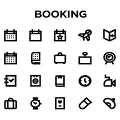 This collection features a set of business and web icons, with symbols like a phone, laptop, and camera, all designed as a modern vector illustration