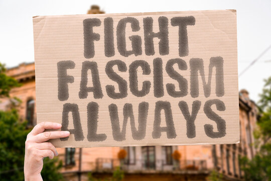 Fight Fascism Always, adapted from 50501 demonstrations, emphasizing defiance, collective power, and social justice.UNITY. FREEDOM. COURAGE. SOLIDARITY. DIGNITY. DEMOCRACY. RIGHTS.