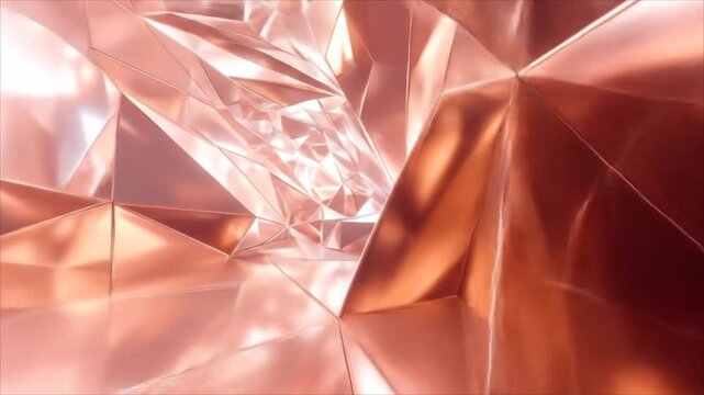 Rose gold geometric pattern background