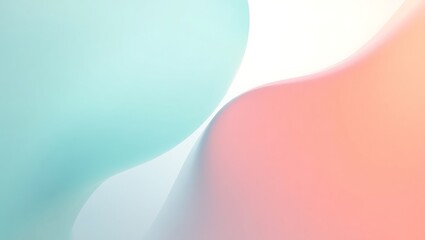 Abstract flowing waves background. An elegant and serene design with a smooth pastel gradient. Generative Ai.