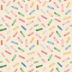 Rainbow Sprinkles Seamless Pattern – Colorful Candy Digital Paper with Sweet Dessert Confetti Texture, Fun Background for Scrapbooking and Crafts