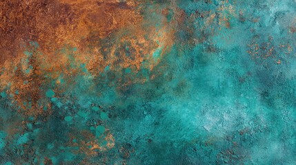 Abstract textured background showcasing rich warm tones combined with vibrant teal shades and unique patterns