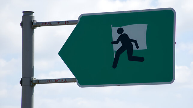 road sign - flagman