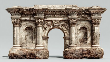 Classical marble and rock arch high resolution picture