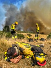 Obraz premium firefighters in action