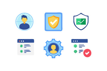 Vector art of set of user interface icons for web design