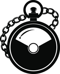 Antique pocket watch with chain isolated on white background is a timeless classic