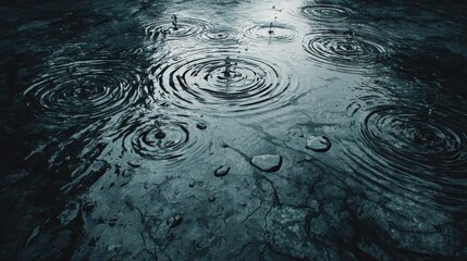 Rainy Day - Dark Moody Water Puddle Texture Background