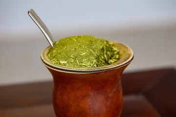 The most traditional Brazilian yerba mate chimarrão Ilex paraguariensis