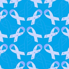 Breast cancer month seamless pink ribbon day mammogram pattern for medical accessories and medicine textiles